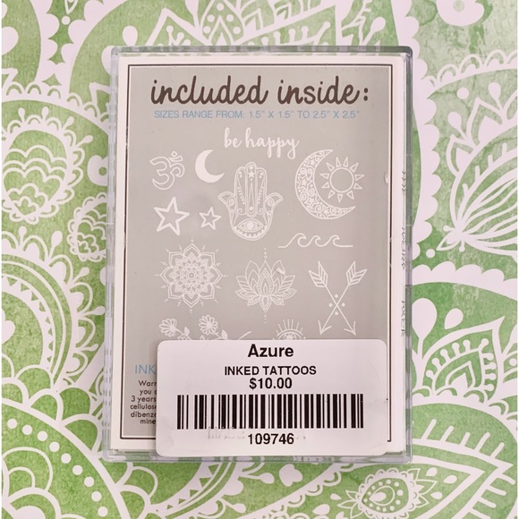 Inked by Dani🪬White Mini Henna Inspired Temporary Tattoos - NEW - Picture 2 of 4